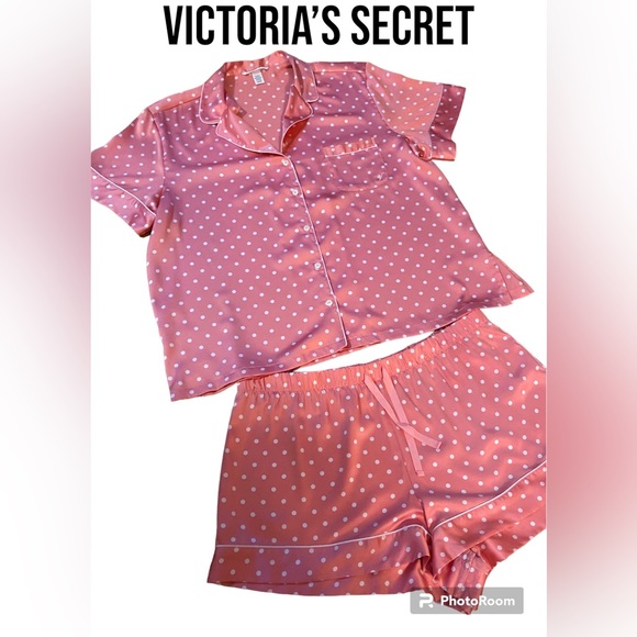Victoria's Secret Other - Victoria’s Secret, Size XL, Pink, Polka Dot PJ Set - EUC